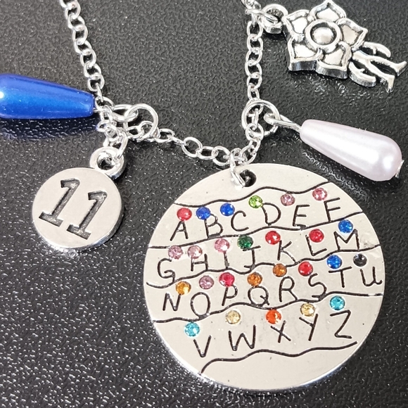 Jewelry - Stranger Things Necklace with Gem Pendant And Charms (New)